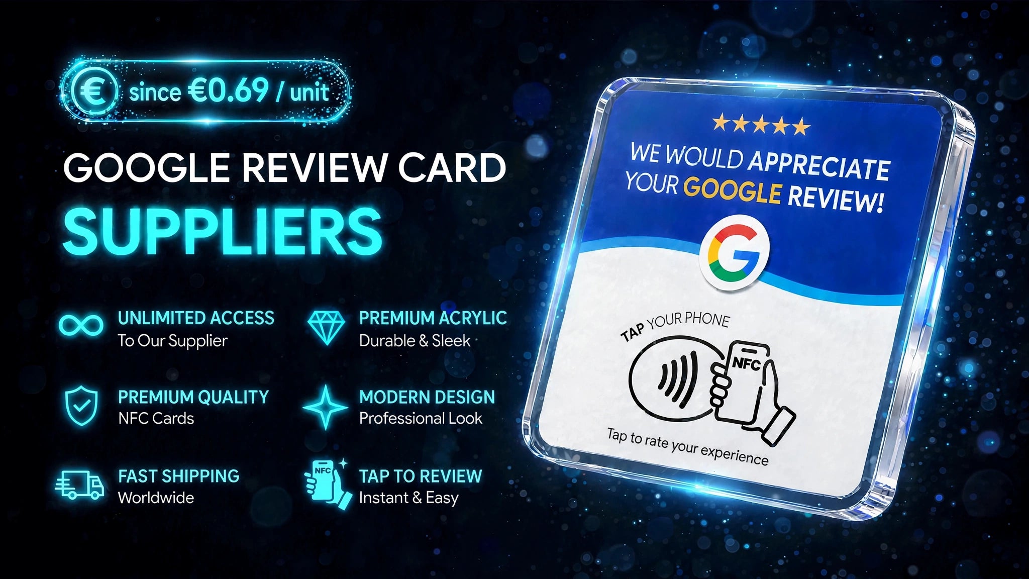 Cartões Google Reviews — Acesso Exclusivo ao Fornecedor